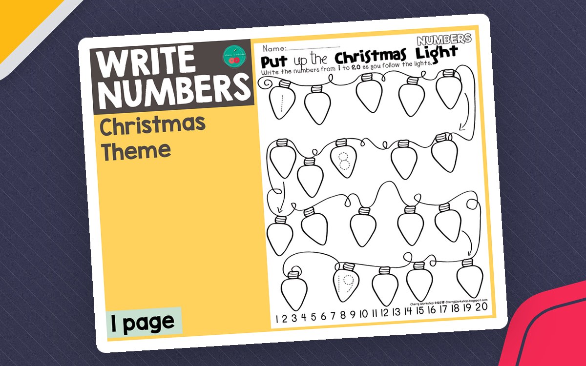 Write Numbers 1-20 teaching resource preview