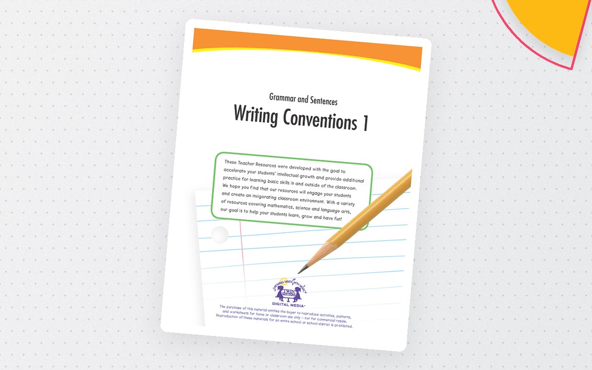 Writing Conventions Printable Workbook preview: Printable writing-conventions workbook