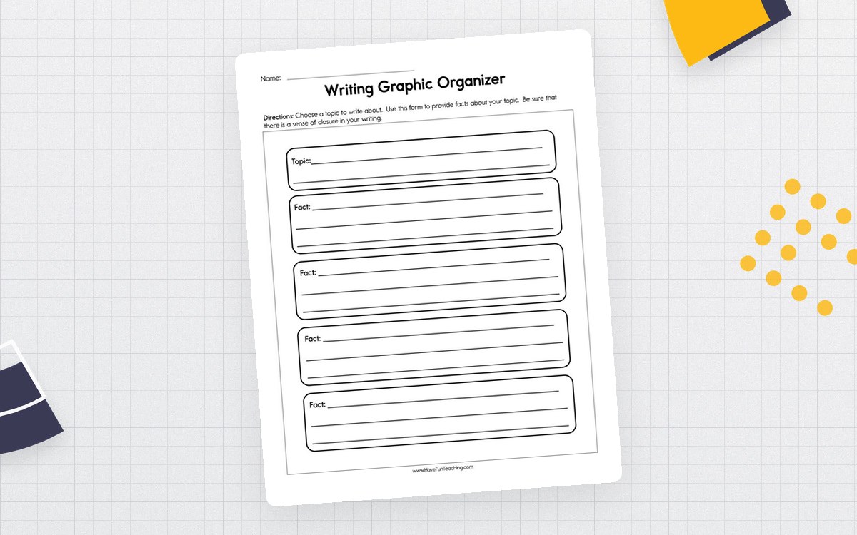Writing Graphic Organizer Worksheet teaching resource preview