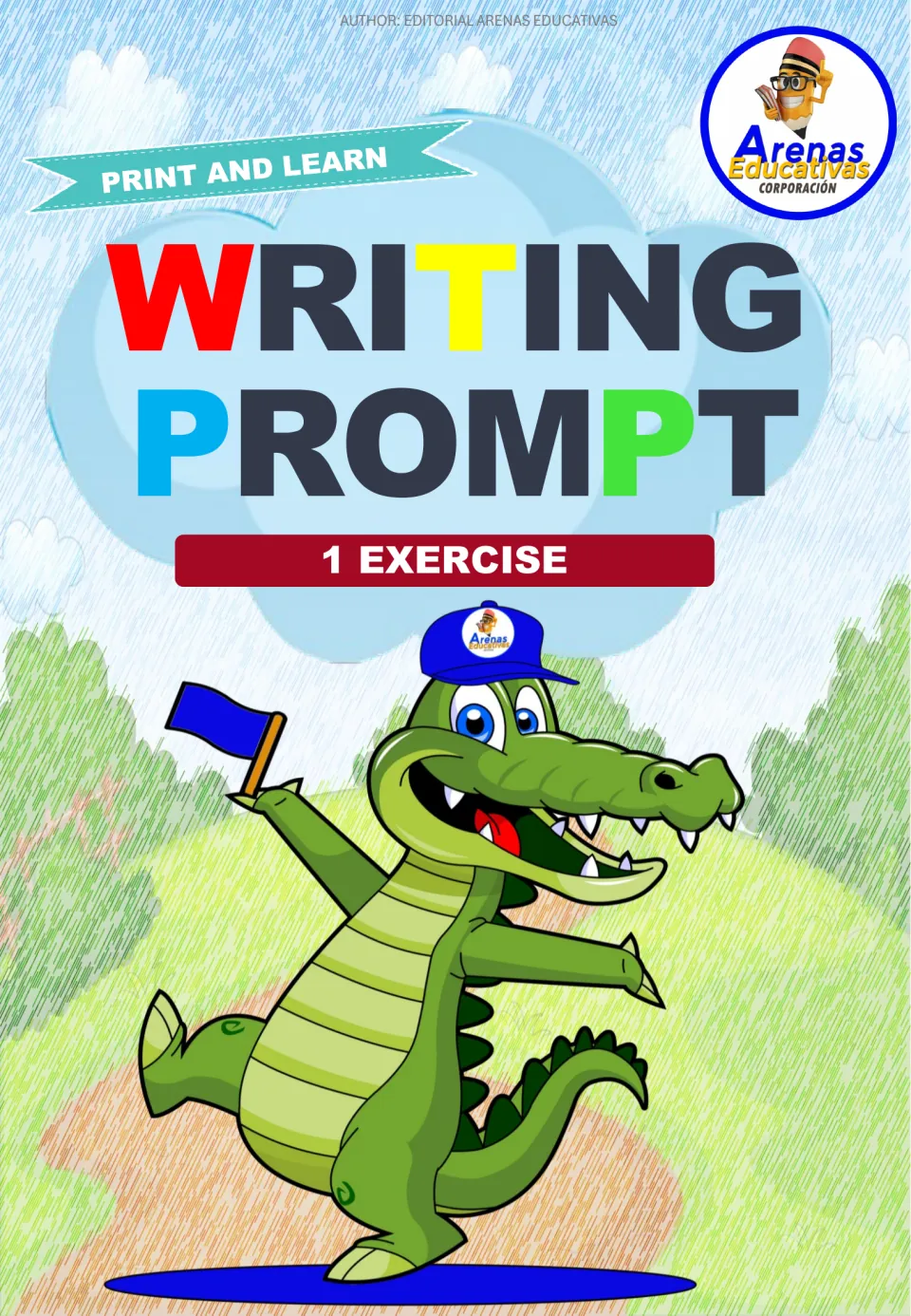 Cover of the writing resource labeled 'Writing Prompt,' '1 Exercise,' and 'Print and Learn'