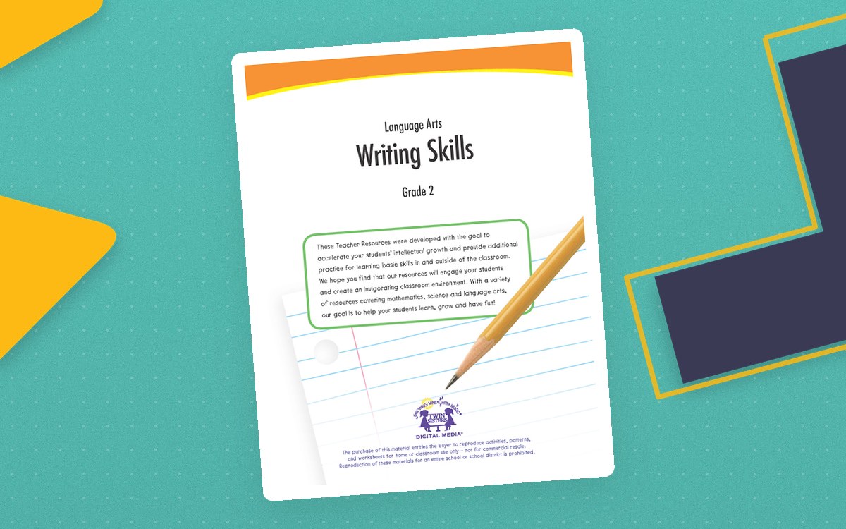 Writing Skills Printable Workbook: Language Arts Grade 2 preview