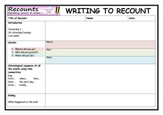 Writing to Recount Template – cover