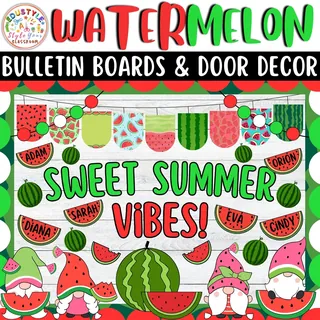 You Are One in a Melon!: Summer Bulletin boards & door Decor kit – sample page 2