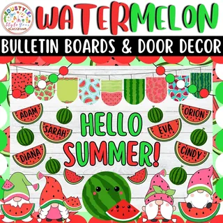 You Are One in a Melon!: Summer Bulletin boards & door Decor kit – sample page 3