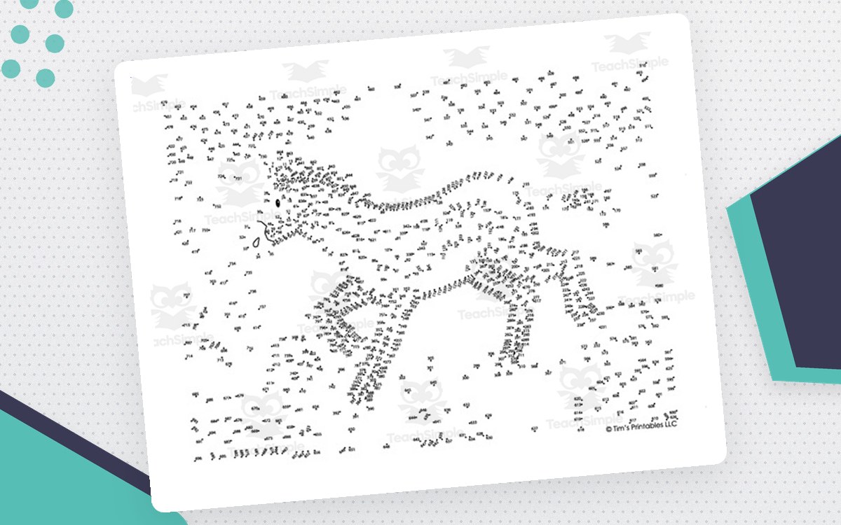 Zebra extreme dot-to-dot page with 866 numbered points forming the animal.